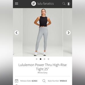 Lululemon Power Thru High-Rise Tight 25"